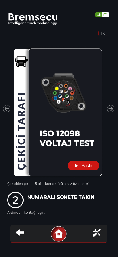 Bremsecu G1 application screen 4