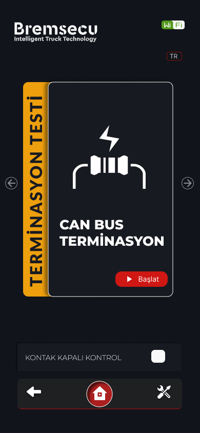 Bremsecu G1 application screen 8