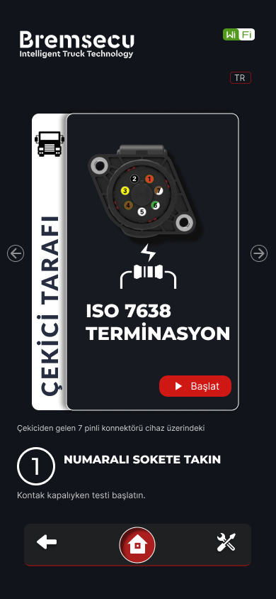 Bremsecu G1 application screen 9