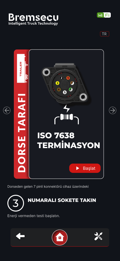 Bremsecu G1 application screen 10