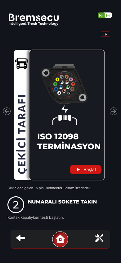 Bremsecu G1 application screen 11