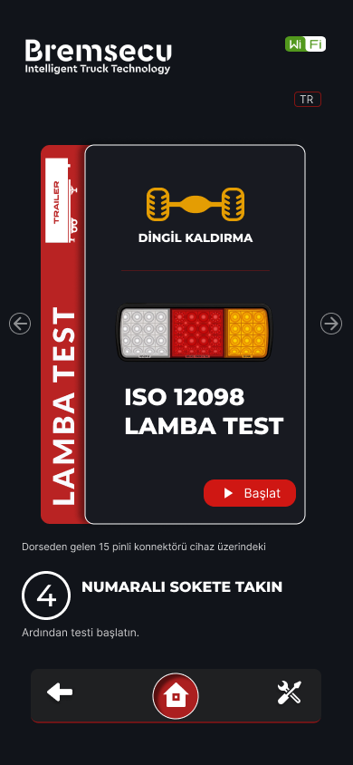 Bremsecu G1 application screen 13